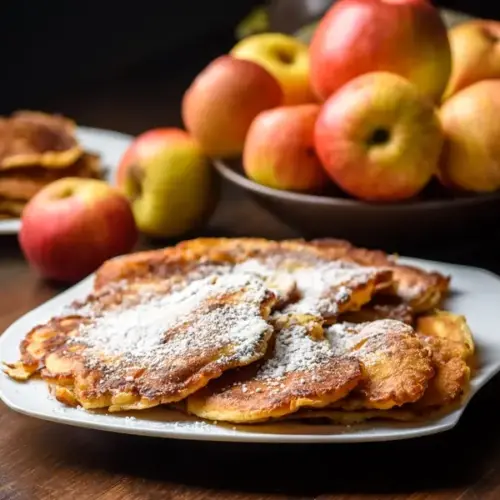 Buchweizenmehl-Pfannkuchen mit Apfel